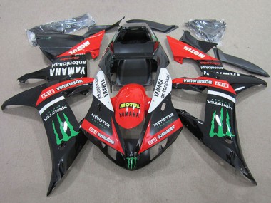 Billige Yamaha YZF R1 Motorrad Verkleidung 2004-2006 - Rot Weiss Glanzendes Schwarz Grun Motul Monster