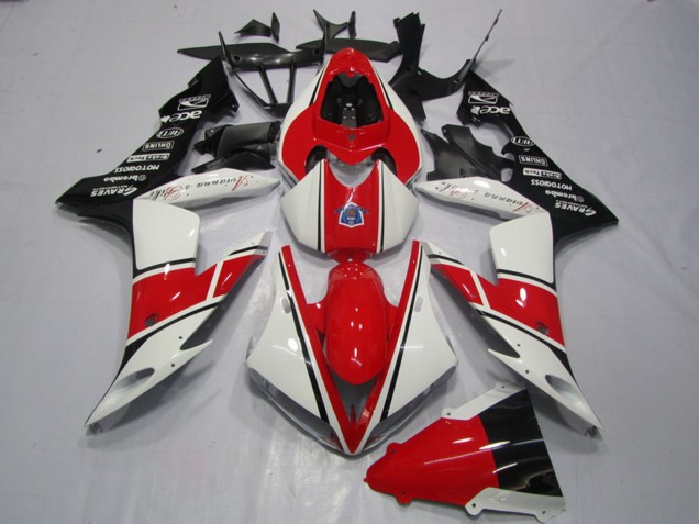 Billige Yamaha YZF R1 Motorrad Verkleidung 2004-2006 - Weiss Rot Schwarz