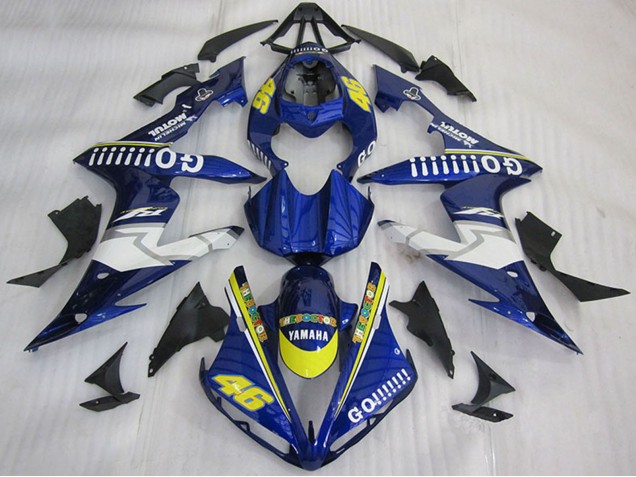 Billige Yamaha YZF R1 Motorrad Verkleidung 2004-2006 - Blau Gelb Weiss Go 46