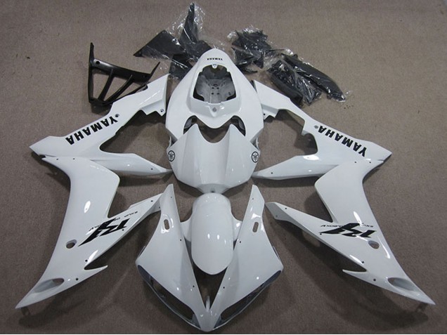 Billige Yamaha YZF R1 Motorrad Verkleidung 2004-2006 - Weiss Schwarz Aufkleber