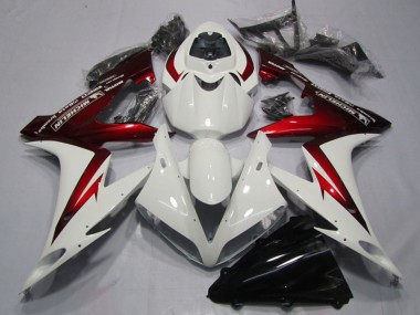 Billige Yamaha YZF R1 Motorrad Verkleidung 2004-2006 - Weiss Rot Michelin
