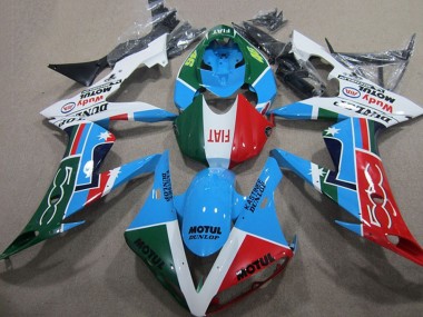 Billige Yamaha YZF R1 Motorrad Verkleidung 2004-2006 - Weiss Blau Rot Grun Weiss Fiat Motul