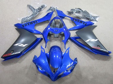 Billige Yamaha YZF R1 Motorrad Verkleidung 2007-2008 - Blau Matt Schwarz