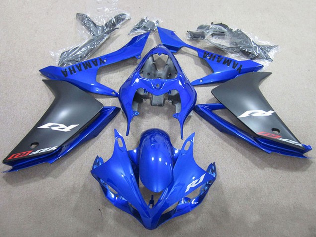 Billige Yamaha YZF R1 Motorrad Verkleidung 2007-2008 - Blau Matt Schwarz
