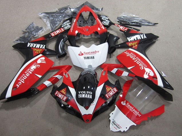 Billige Yamaha YZF R1 Motorrad Verkleidung 2007-2008 - Rot Weiss Schwarz Volvo Santunder Fimer