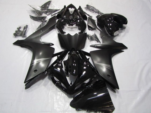 Billige Yamaha YZF R1 Motorrad Verkleidung 2007-2008 - Glanzendes Schwarz Matt Schwarz