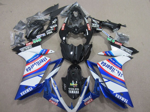 Billige Yamaha YZF R1 Motorrad Verkleidung 2007-2008 - Weiss Blau Schwarz Volvo Fimer Sterilgarda