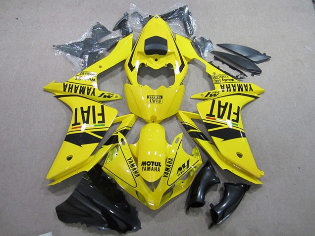 Billige Yamaha YZF R1 Motorrad Verkleidung 2007-2008 - Gelb Schwarz Motul Fiat