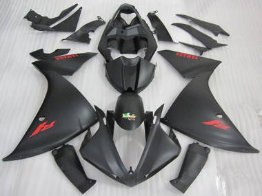 Billige Yamaha YZF R1 Motorrad Verkleidung 2009-2011 - Matt Schwarz Rot Aufkleber