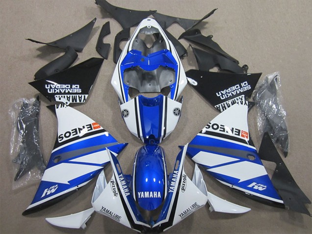 Billige Yamaha YZF R1 Motorrad Verkleidung 2009-2011 - Weiss Blau Schwarz ENEOS Yamalube M1 Semakin Didepan
