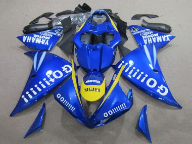 Billige Yamaha YZF R1 Motorrad Verkleidung 2009-2011 - Blau Gelb Weiss Go