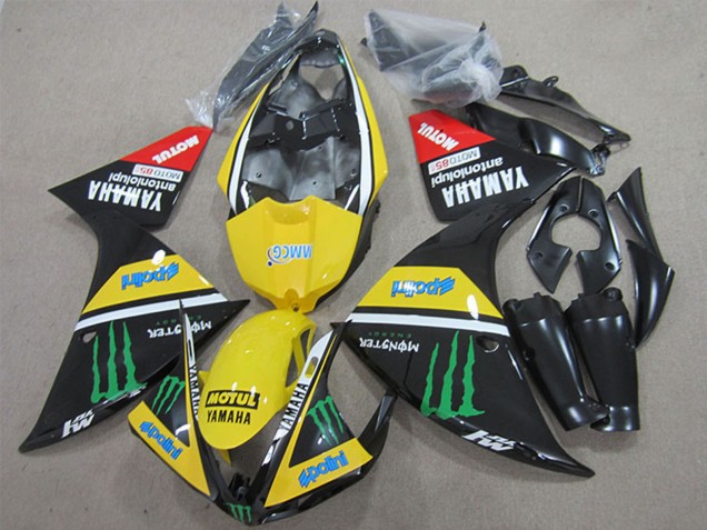Billige Yamaha YZF R1 Motorrad Verkleidung 2009-2011 - Gelb Weiss Schwarz Rot Grun Motul Monster