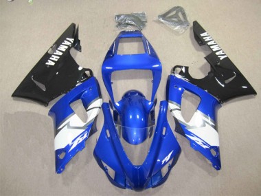 Billige Yamaha YZF R1 Motorrad Verkleidung Kit 2012-2014 - Blau Weiss Glanzendes Schwarz