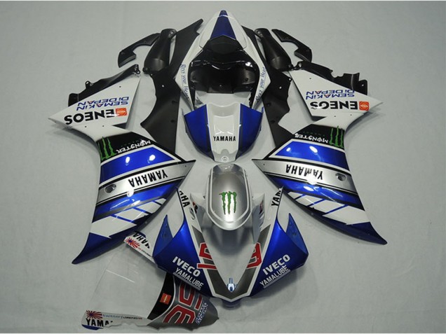 Billige Yamaha YZF R1 Motorrad Verkleidung 2012-2014 - Blau Silber Weiss Schwarz Grun Monster IVECO Yamalube ENEOS Semakin Didepan