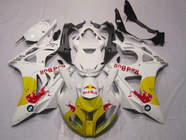 Billige BMW S1000RR Motorrad Verkleidung 2009-2014 - Weiss Gelb Red Bull