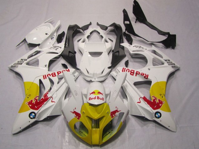 Billige BMW S1000RR Motorrad Verkleidung 2009-2014 - Weiss Gelb Red Bull