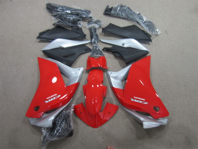 Billige Honda CBR125R Motorrad Verkleidung 2011-2016 - Silber Rot Matt Schwarz