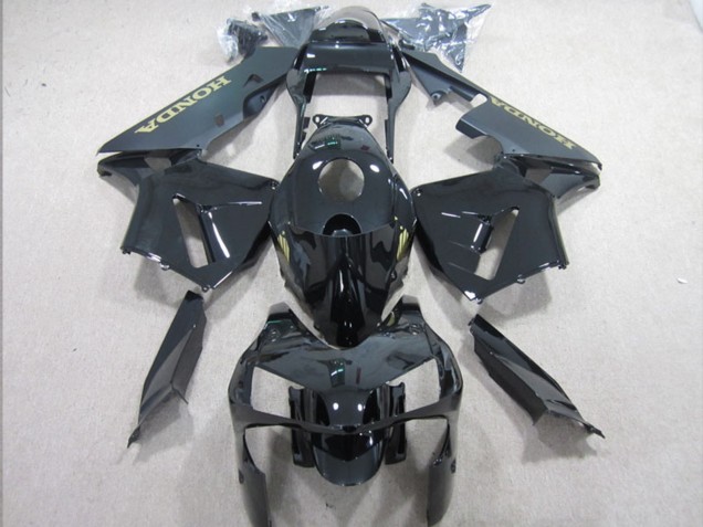 Billige Honda CBR600RR Motorrad Verkleidung 2003-2004 - Glanzendes Schwarz Matt Schwarz Gold Aufkleber