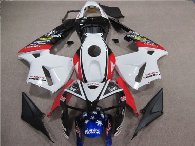 Billige Honda CBR600RR Motorrad Verkleidung 2005-2006 - Weiss Rot Blau Schwarz Stern Lee