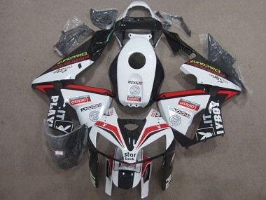 Billige Honda CBR600RR Motorrad Verkleidung 2005-2006 - Weiss Rot Schwarz Stern Lock Playboy
