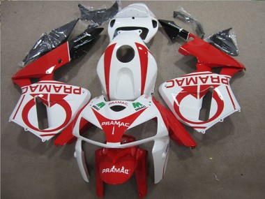 Billige Honda CBR600RR Motorrad Verkleidung 2005-2006 - Weiss Rot Schwarz Pramac