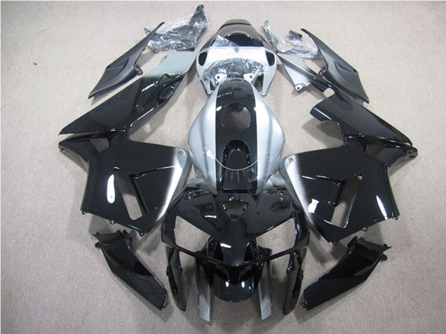 Billige Honda CBR600RR Motorrad Verkleidung 2005-2006 - Glanzendes Schwarz Silber
