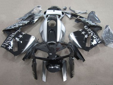 Billige Honda CBR600RR Motorrad Verkleidung 2005-2006 - Glanzendes Schwarz Silber SevenStars