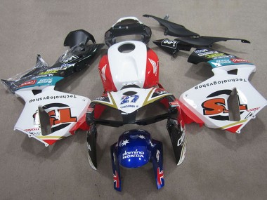 Billige Honda CBR600RR Motorrad Verkleidung 2005-2006 - Weiss Rot Schwarz Blau 27
