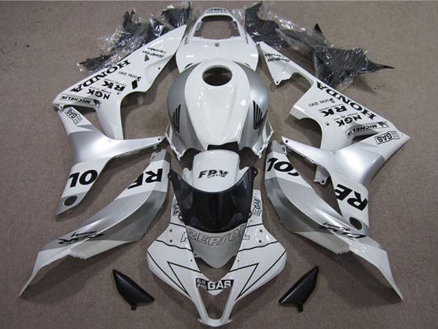 Billige Honda CBR600RR Motorrad Verkleidung 2007-2008 - Weiss Silber Schwarz Repsol
