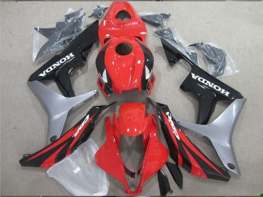 Billige Honda CBR600RR Motorrad Verkleidung 2007-2008 - Silber Rot Glanzendes Schwarz
