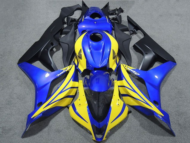 Billige Honda CBR600RR Motorrad Verkleidung 2007-2008 - Blau Gelb Matt Schwarz