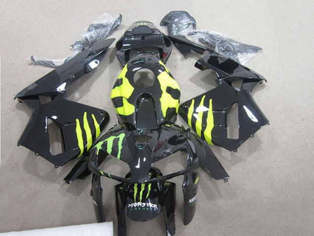 Billige Honda CBR600RR Motorrad Verkleidung 2007-2008 - Glanzendes Schwarz Gelb Grun Monster