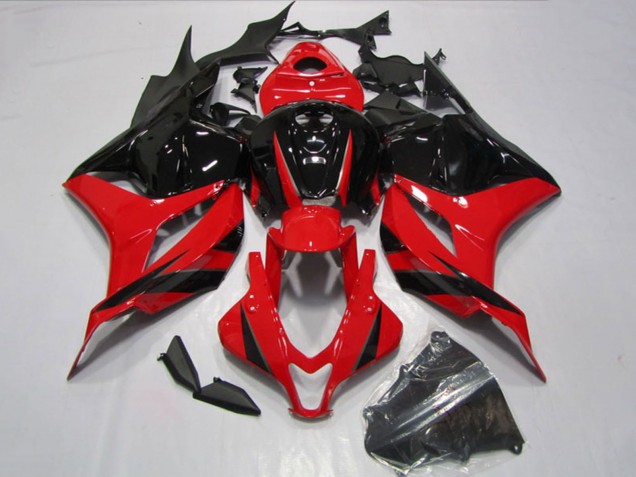 Billige Honda CBR600RR Motorrad Verkleidungen Kit 2009-2012 - Rot Glanzendes Schwarz