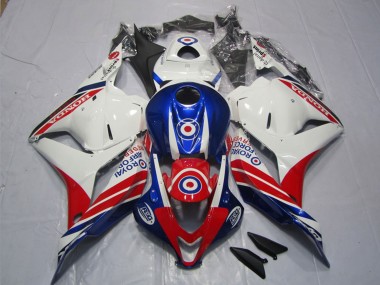 Billige Honda CBR600RR Motorrad Verkleidung 2009-2012 - Weiss Blau Rot