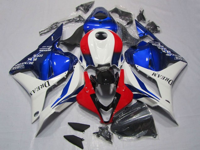 Billige Honda CBR600RR Motorrad Verkleidung 2009-2012 - Weiss Rot Blau Dream