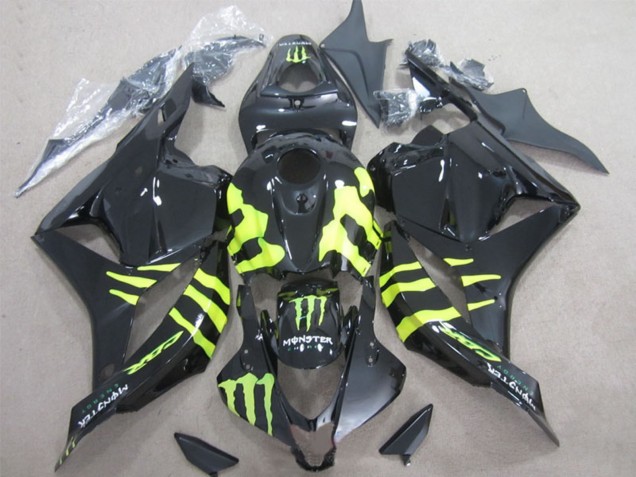Billige Honda CBR600RR Motorrad Verkleidung 2009-2012 - Glanzendes Schwarz Gelb Monster