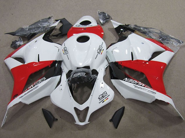 Billige Honda CBR600RR Motorrad Verkleidungen Kit 2009-2012 - Weiss Rot Glanzendes Schwarz
