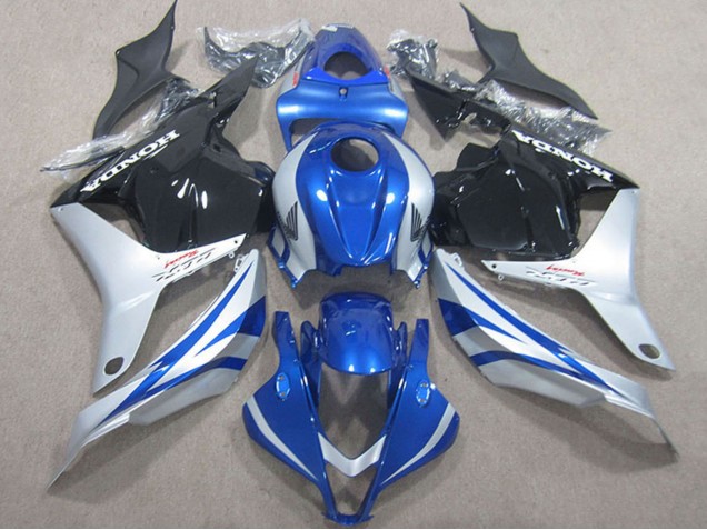 Billige Honda CBR600RR Motorrad Verkleidung 2009-2012 - Silber Blau Glanzendes Schwarz