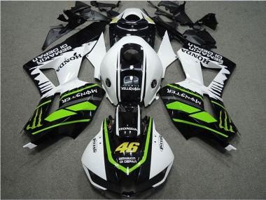 Billige Honda CBR600RR Motorrad Verkleidung 2013-2023 - Weiss Grun Glanzendes Schwarz Semakin Didepan Monster