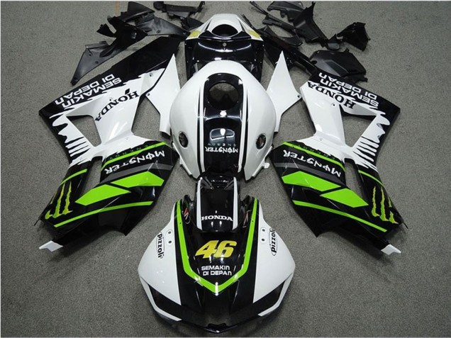 Billige Honda CBR600RR Motorrad Verkleidung 2013-2023 - Weiss Grun Glanzendes Schwarz Semakin Didepan Monster