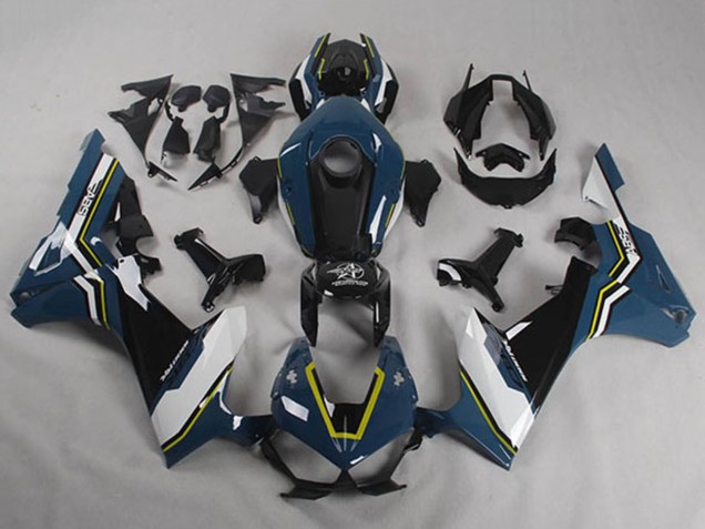 Billige Honda CBR1000RR Motorrad Verkleidung 2017-2023 - Blau Weiss Gelb Glanzendes Schwarz Shocker