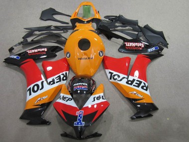 Billige Honda CBR1000RR Motorrad Verkleidung 2012-2016 - Orange Weiss Rot Glanzendes Schwarz Repsol 1