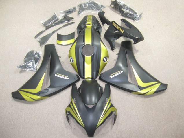 Billige Honda CBR1000RR Motorrad Verkleidung 2008-2011 - Gelb Matt Schwarz