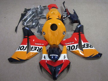 Billige Honda CBR1000RR Motorrad Verkleidungen Kit 2008-2011 - Orange Weiss Rot Glanzendes Schwarz Repsol