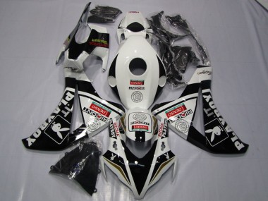 Billige Honda CBR1000RR Motorrad Verkleidung 2008-2011 - Weiss Glanzendes Schwarz Denso Playboy