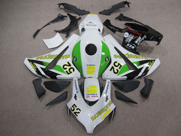 Billige Honda CBR1000RR Motorrad Verkleidung 2008-2011 - Weiss Grun Gelb Glanzendes Schwarz Hannspree 52