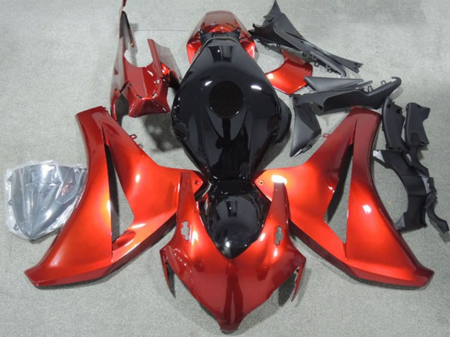 Billige Honda CBR1000RR Motorrad Verkleidungen Kit 2008-2011 - Rot Glanzendes Schwarz