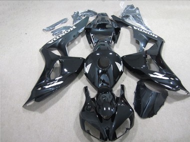 Billige Honda CBR1000RR Motorrad Verkleidung 2006-2007 - Glanzendes Schwarz Weiss Aufkleber