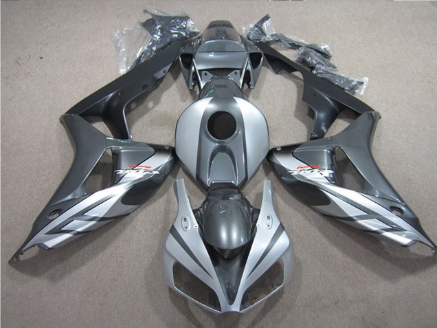 Billige Honda CBR1000RR Motorrad Verkleidung 2006-2007 - Silber Grau Matt Schwarz Fireblade