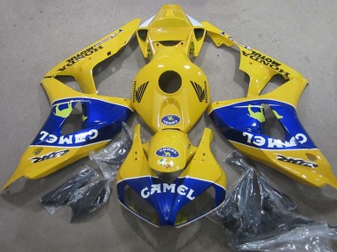 Billige Honda CBR1000RR Motorrad Verkleidung 2006-2007 - Gelb Blau Kamel